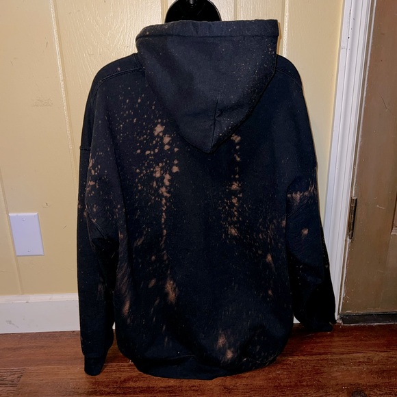 LAST CALL California Republic Black Tie Dye Splatter Hoodie Size L - Picture 4 of 14